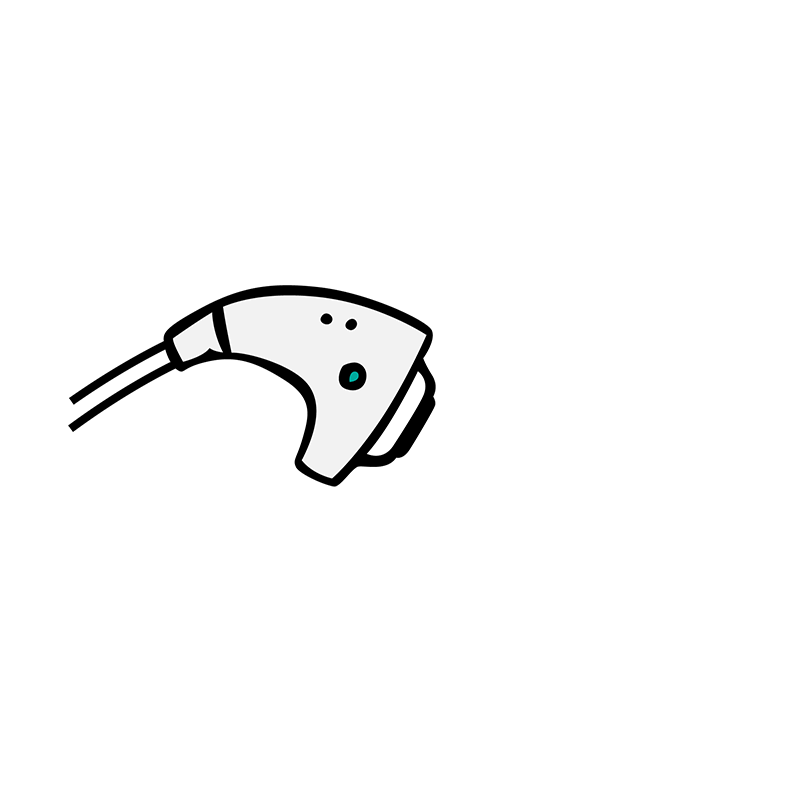 光脱毛のフラッシュ。光の熱エネルギーが毛の根本にダメージを与えて、毛が抜けます。